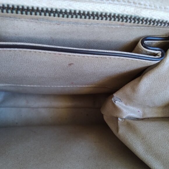 Vintage 1950's/60's Brown Lizard Structured Satchel Handbag - Picture 9 of 12